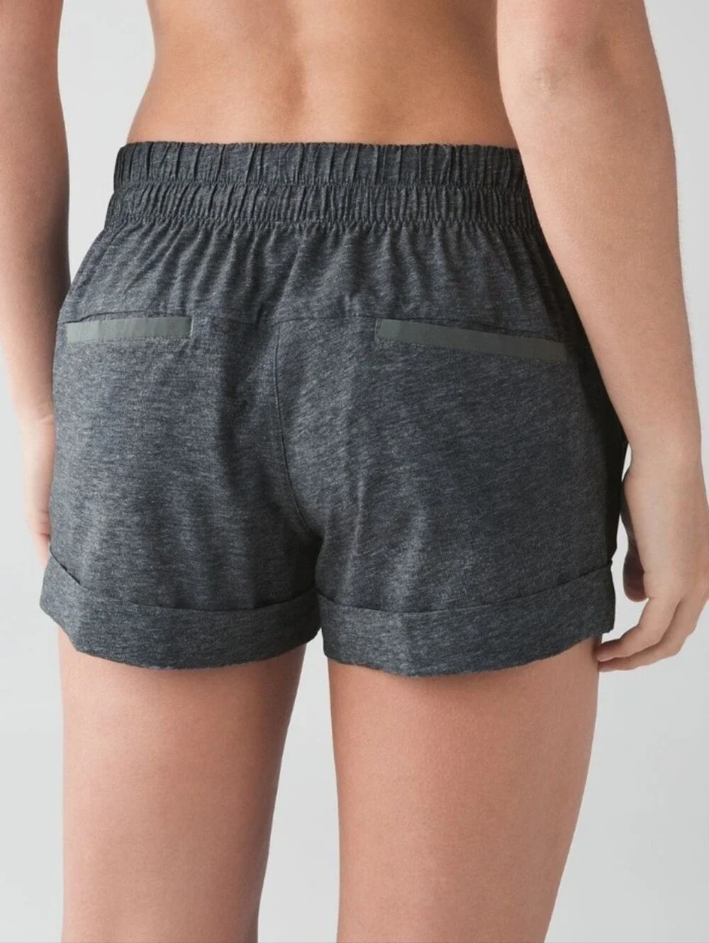 Lululemon Spring Break Away Short II Heathered Texture Printed Grey Deep Coal 6